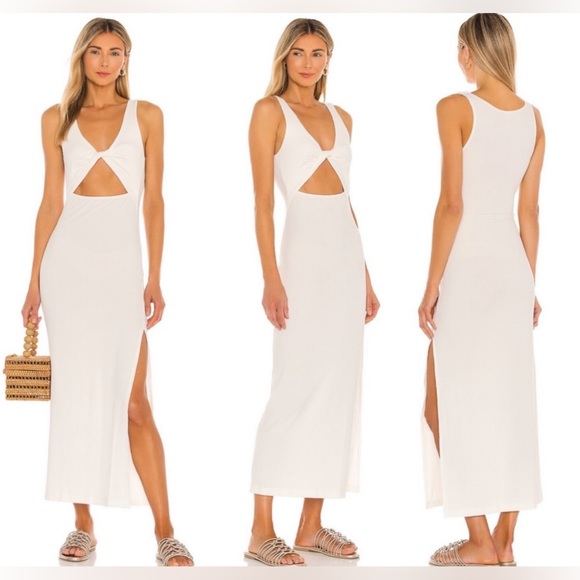 L*Space- NWT | $121 | Nico MIDI Dress in Cream | Large | Current style - NWT - Picture 9 of 16
